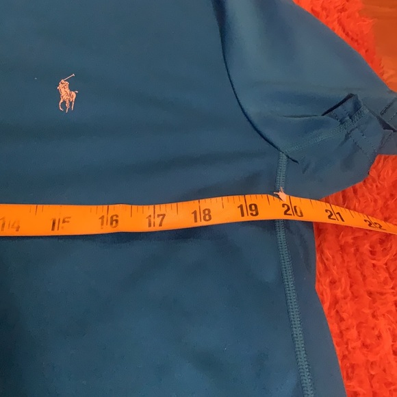 Men’s Blue Polo with White Logo Size Missing Please see Measurements - Picture 13 of 13